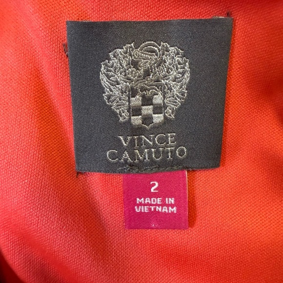 Vince Camuto Striped Scuba Halterneck Pleated Fit And Flare Dress Women’s Size 2 - Picture 14 of 15